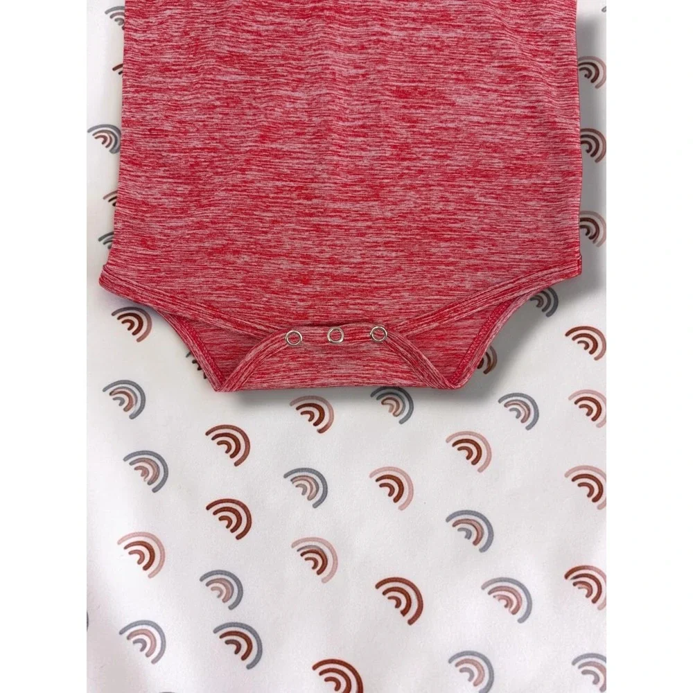 Two Feet Ahead Georgia Bulldogs Space Dye Polo Bodysuit Red 12M